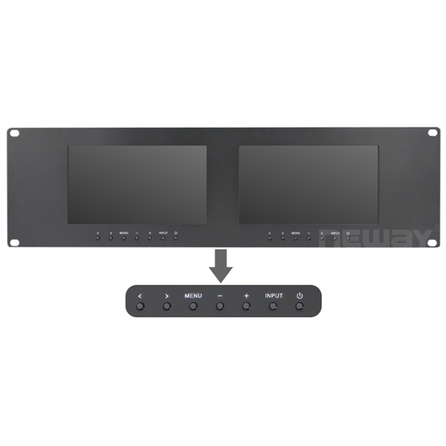 RM71A & RM71D Dual 7 inch 3RU Rack Mount Monitor